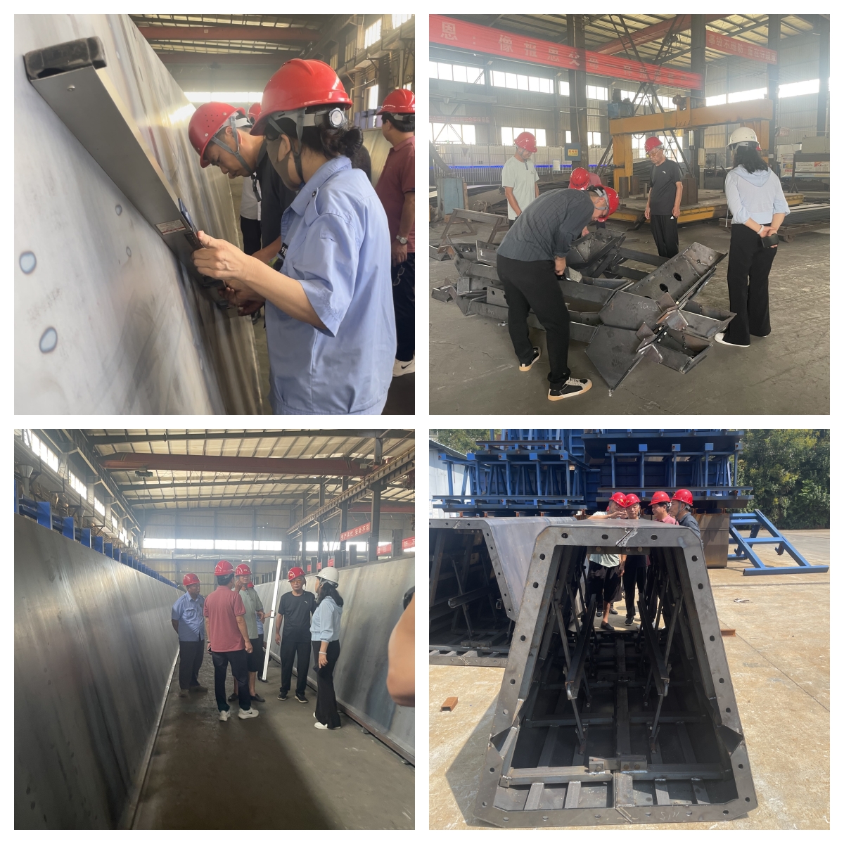 實力見證!客戶蒞臨偉志,35米箱梁模板驗收圓滿成功